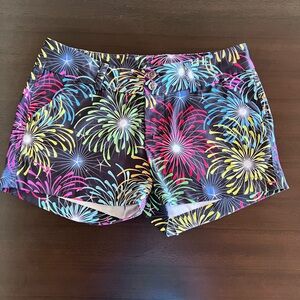 Colorful Firework Print Women's Shorts